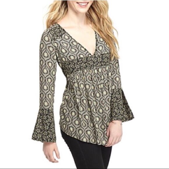 FREE PEOPLE TUNIC ROLLING HILLS BELL SLEEVE - Picture 1 of 12